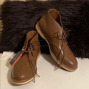 Brown leather shoes